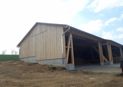 Darstellung eines Hallenbaus aus Holz 3